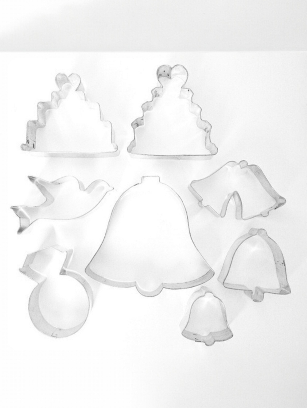 Wedding Bridal‎ Engagement Theme Vintage Cookie Cutters (Set of 8)